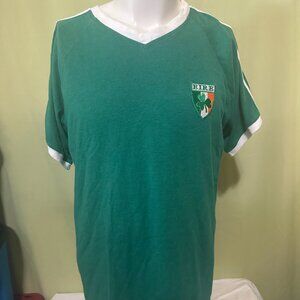 EIRE FC Ireland Men's Green T Shirt Size Large Ace Made in Turkey Cotton Polyest